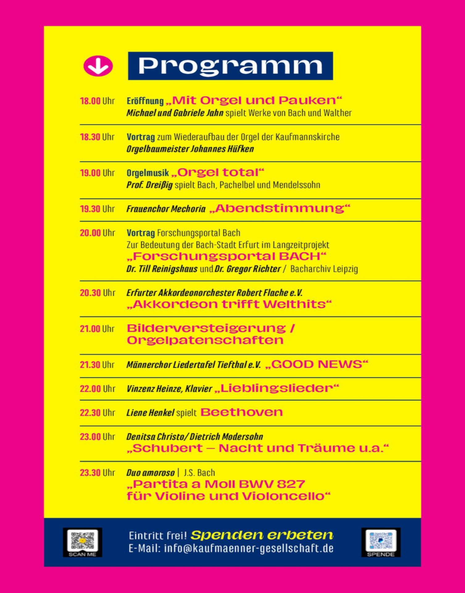 Programm der Spendengala